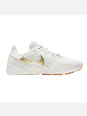 NEW Nike Legend Essential 2 Sneakers - Size 9.5 Womens - White & Gold